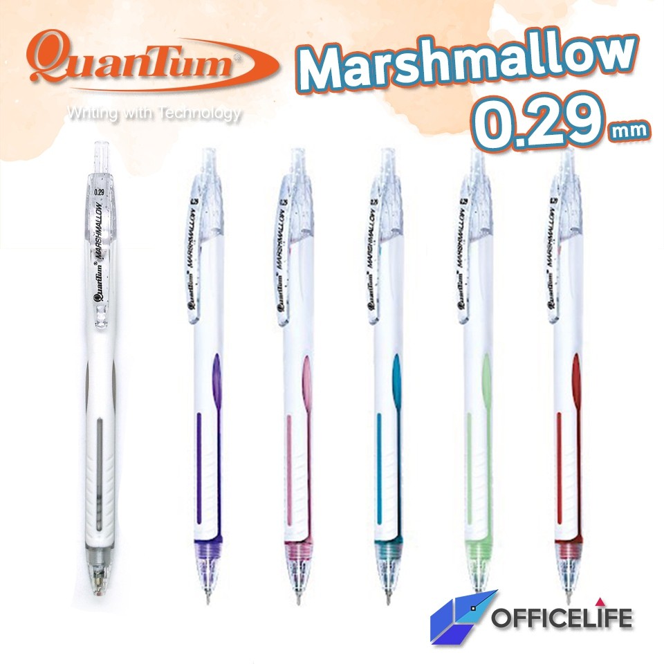 ภาพสินค้าQuantum ปากกาลูกลื่น ปากกา Marshmallow 0.29 และ 0.5 มม. หมึกสีน้ำเงิน / แดง (1 ด้าม) จากร้าน officelife บน Shopee ภาพที่ 3