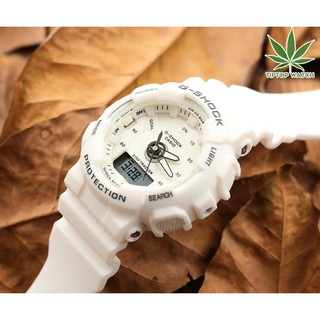 G-shock Casio ของแท้ 100%  นาฬิกาผู้ชายและผู้หญิง gam-s130 white