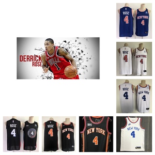 New York Knicks #4 Derrick Rose Basketball Jersey Vest เสื้อบาสเกตบอลผู้ชาย เสื้อยืด