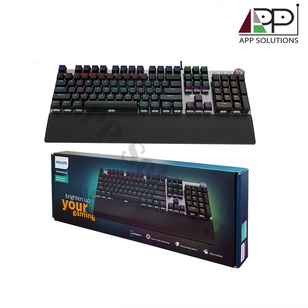 philips-keyboard-คียบอร์ด-gaming-mechanical-รุ่นspk8614-grey-punk-pink-white-pink