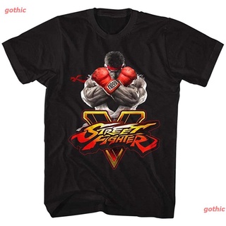 เสื้อยืดลำลอง Designs Street Fighter Shirt V Logo T-Shirt ผู้ชาย เสื้อยืด Short sleeve T-shirts