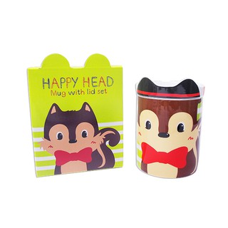 DD4Uชุดแก้ว HAPPY HEAD STUART SQUIRREL MUG&amp;LID (330CC)