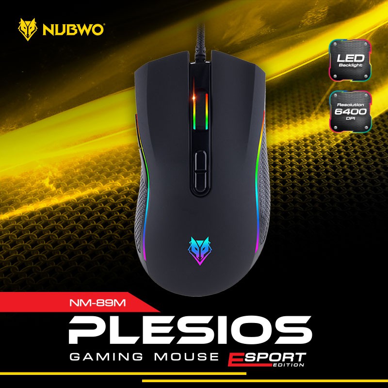 ภาพสินค้า️เมาส์เกมมิ่ง  ️ NUBWO PLESIOS (NM-89M) LED RUNNING LIGHT ไฟ RGB สวยๆ ปรับ DPI ได้ มีหลายรุ่นให้เลือก NM89M จากร้าน hardware_corner บน Shopee ภาพที่ 3