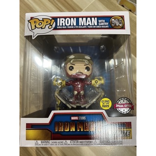FUNKO POP! Deluxe: Iron Man with Gantry เรืองแสง 905 มือหนึ่ง ของแท้ 100%