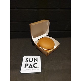 ภาพขนาดย่อของสินค้ากล่องเบอร์เกอร์สำเร็จรูป กล่องกระดาษใส่แฮมเบอร์เกอร์ (50ใบ)-food grade