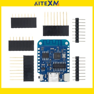 บอร์ดอินเตอร์เน็ตไร้สาย D1 Mini V4.0.0 TYPE-C USB WEMOS ESP8266 4MB MicroPython Nodemcu Arduino