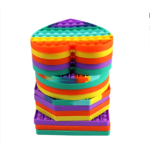 ภาพสินค้าของเล่นบับเบิลกด สีรุ้ง รูปทรงเรขาคณิต สำหรับเล่นคลายเครียด จากร้าน sunshinefun.th บน Shopee ภาพที่ 4