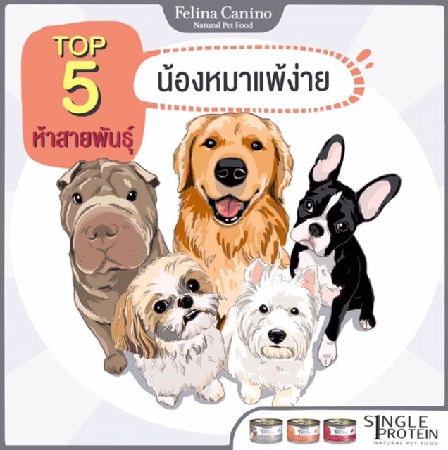 felina-canino-อาหารสุนัขเกรดพรีเมี่ยม-จากเนื้อปลาทูน่าล้วนๆ-จำนวน-4-กระป๋อง