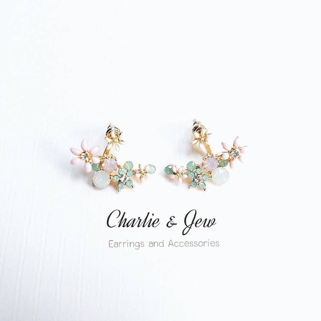 pastel-flowers-earjacket-earrings
