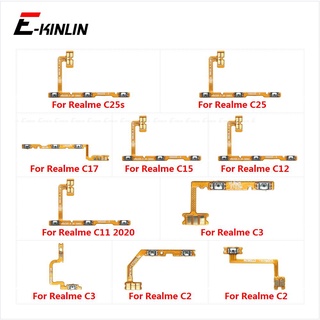 อะไหล่ปุ่มกดสวิตช์เปิดปิด ควบคุมระดับเสียง สายเคเบิ้ลอ่อน สําหรับ OPPO Realme C2 C3 Global C11 C12 C15 C17 C25 C25s