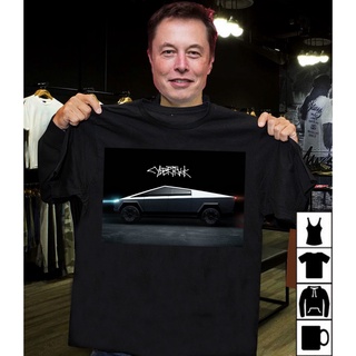 Korean  ใหม่เสื้อยืดคอกลมแขนสั้น Elon Musk Cybertruck Tesla Cybertruck สําหรับผู้ชายพลัสไซส์ แฟชั่นสบาย ๆ และเรียบง่าย