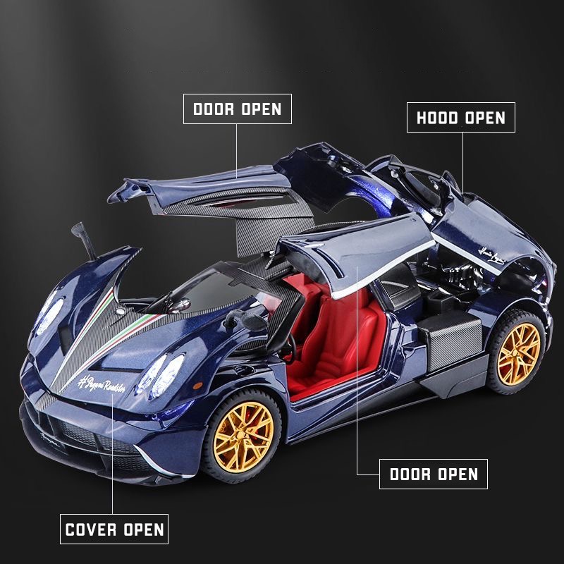 โมเดลรถยนต์โลหะ-สเกล-1-24-pagani-huayra-เหมาะกับของขวัญวันเกิด-ของเล่นสําหรับเด็กผู้ชาย