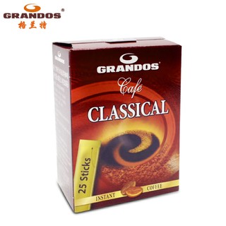 กาแฟนำเข้าจากเยอรมัน Grandos กาแฟดำสำเร็จรูปกาแฟบริสุทธิ์ไม่มีน้ำตาลไม่มีนมผงกาแฟขมแบบขนาดเล็ก