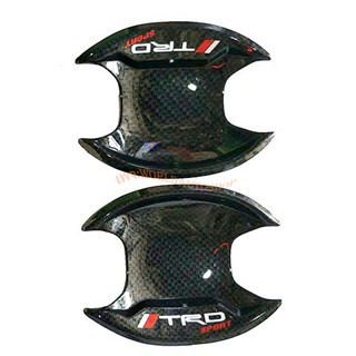 เบ้ารองมือเปิด เบ้าประตู เบ้ากลม Kevlar carbon CH-R CHR ซีเอชอาร์ 2 ประตู ลาย TRD