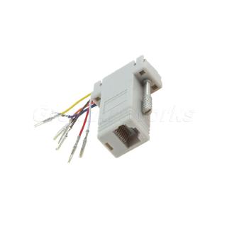 อะแดปเตอร์เชื่อมต่อ 9 Pin DB9 RS232 Male Female To RJ45