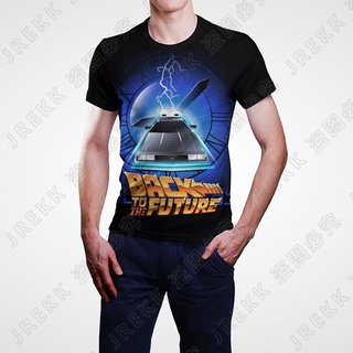 เสื้อยืดแขนสั้นลําลอง พิมพ์ลายการ์ตูนอนิเมะ Back To The Future 3 มิติ แนวสตรีท แฟชั่นฤดูร้อน สําหรับผู้ชาย และผู้หญิง