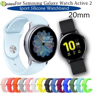 สินค้า สายนาฬิกาข้อมือซิลิโคน สีพื้น สำหรับ Samsung Galaxy Watch active Active 2 40 มม. 44 มม. Galaxy Watch 3 41 มม. Garmin venu ขนาด 20 มม.