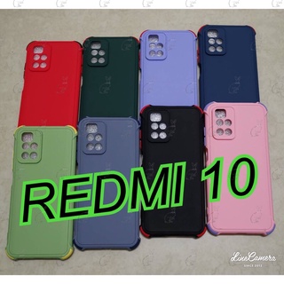 ***พร้​อมส่งในไทย***เคสTPUนิ่มสีพื้นปุ่มสี For Redmi 10 / Redmi10
