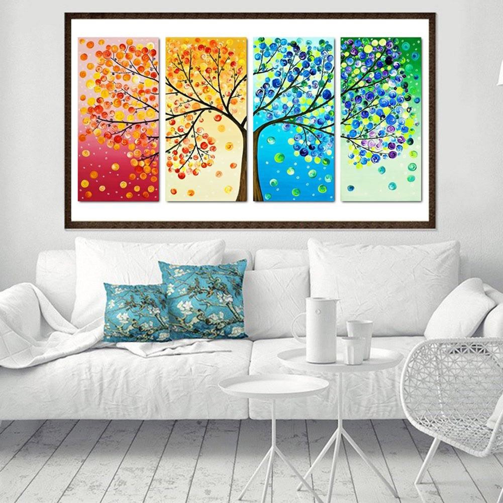 act-colorful-tree-5d-diy-full-drill-diamond-painting-4-pictures-combination-kit