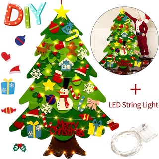 🎄COD✨พร้อมส่ง✨DIY Christmas Tree ตกแต่งคริสต์มาส ต้นคริสต์มาสสักหลาด ของเล่น