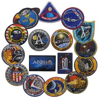 VINTAGE ORIGINAL APOLLO 11 VOYAGER EMBLEMS BACK SPACE PATCH Collage USA Apollo Mission Patch Set 1 7 8 9 10 11 12 13 14 15 16 17