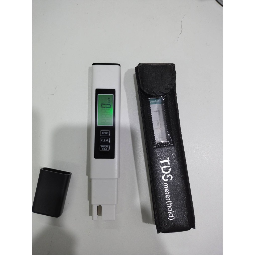 เครื่องวัดค่าน้ำtds-amp-ec-meter-วัดค่าปุ๋ย-วัดคุณภาพน้ำ-แบบใหม่มีไฟled-พร้อมซองหนังสีดำ-พร้อมส่ง