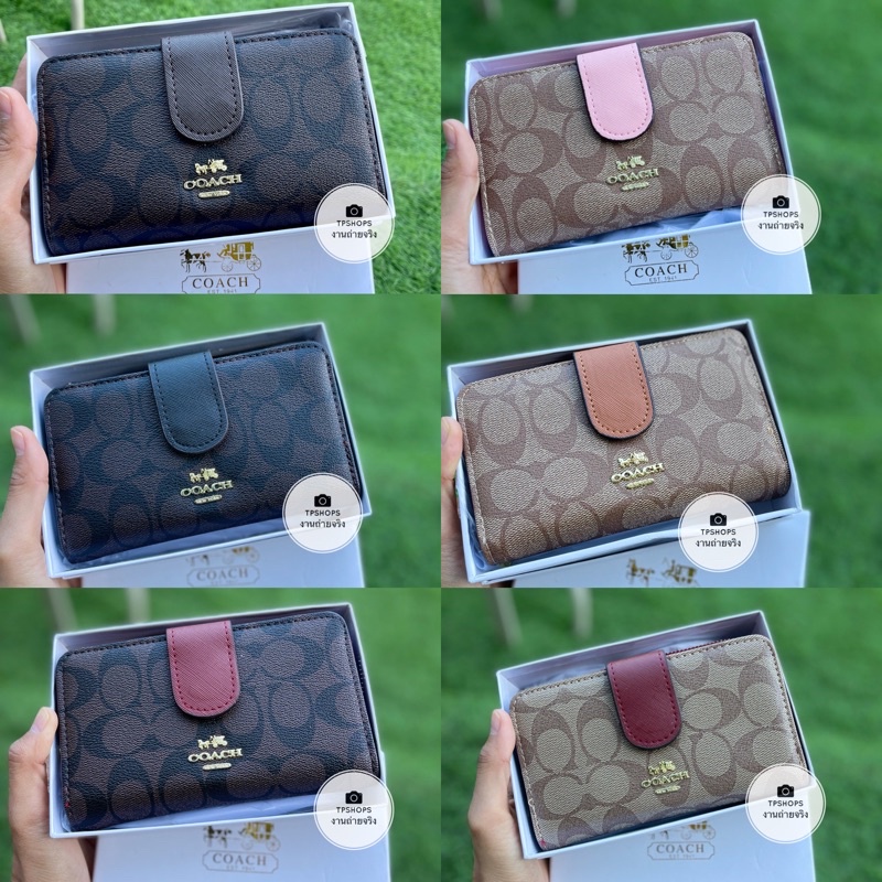 พร้อมกล่อง-coachwallet-กระเป๋าสตางค์-coach-2พับ-ใบกลางสองพับ-กระเป๋าสตางค์coach-รหัส-2-1-c-ภาพจริงถ่ายเองค่ะ