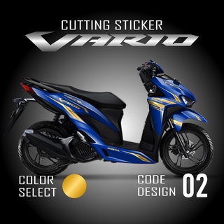 Striping VARIO 125 150 ใหม่ - สติกเกอร์ตัด สีทอง สีรุ้ง โครเมี่ยม สําหรับติดตกแต่งรถจักรยานยนต์ Honda VARIO 02