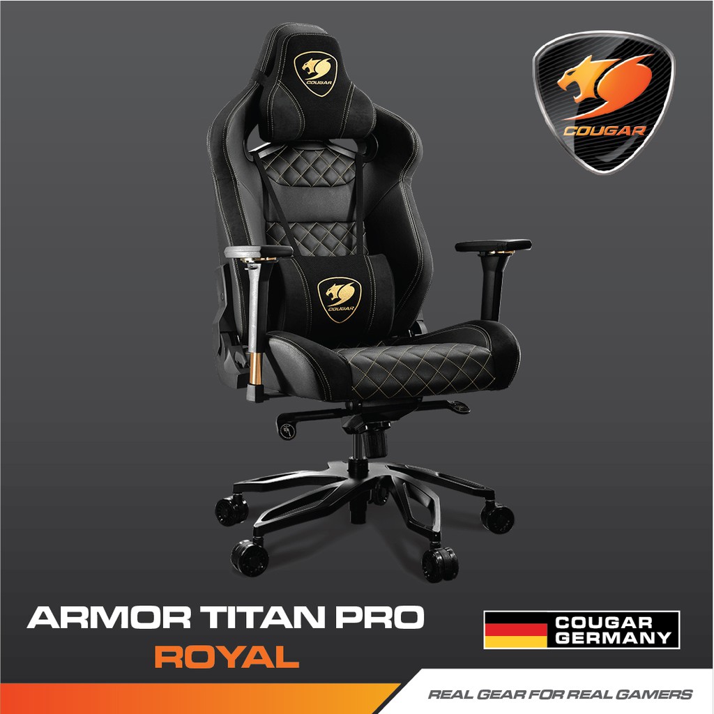 COUGAR ARMOR TITAN PRO ROYAL : Gaming Chair เก้าอี้เกมมิ่ง เก้าอี้เล่นเกม  รับได้ 160 กก. ประกัน 1 ปี