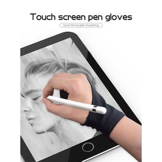 Two-fingers Artist Anti-touch Glove for Drawing Tablet Anti-Fouling Touch Screen Pen for Apple IPhone IPad Stylus Sleeve