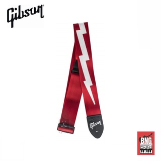 GIBSON® Lightning Bolt Seatbelt สายสะพายกีตาร์ กว้าง 2 นิ้ว ของแท้