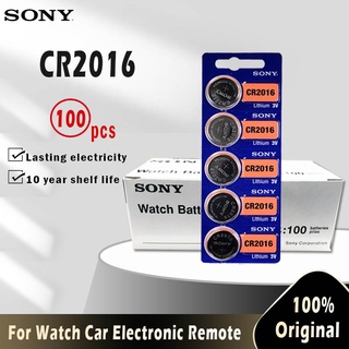 100pcs SONY CR2016 Button Batteries 3V CR 2016 LM2016 BR2016 DL2016 Cell Coin Lithium Battery For Watch Electronic Toy R