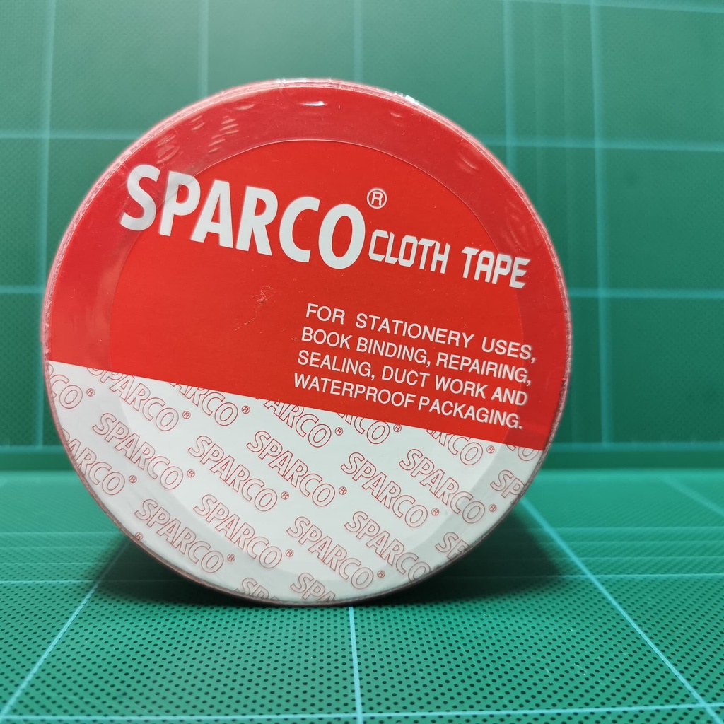 sparco-cloth-tape-2-inch-red-เทปผ้ากาว-สีแดง-ขนาด-2-นิ้ว-48มมx8หลา-แลคซีน-ติดสันปกรายงาน-มีความทนทานสูง-ติดแน่น