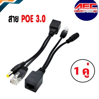 สินค้า [พร้อมส่งจากไทย] POE Passive Power Over Ethernet Adapter Injector + Splitter Kit คละสี