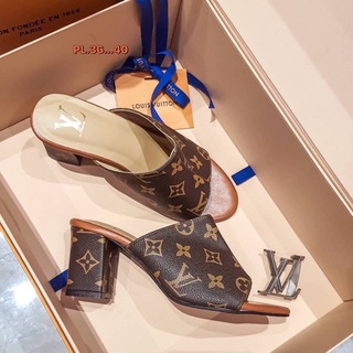 Hermes 👡 รองเท้าแตะมีส้น แบรนด์เนม💯