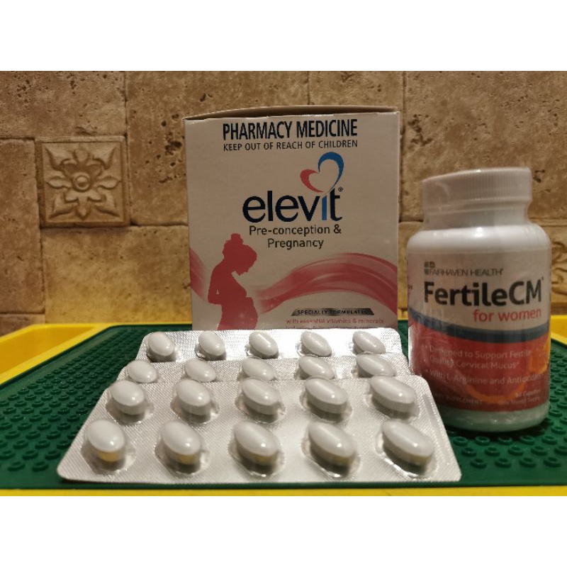💓FertileCM 90แคปซูล & Elevit 30เม็ด 💓 วิตามินเตรียมตั้งครรภ์ บำรุงผนัง ...