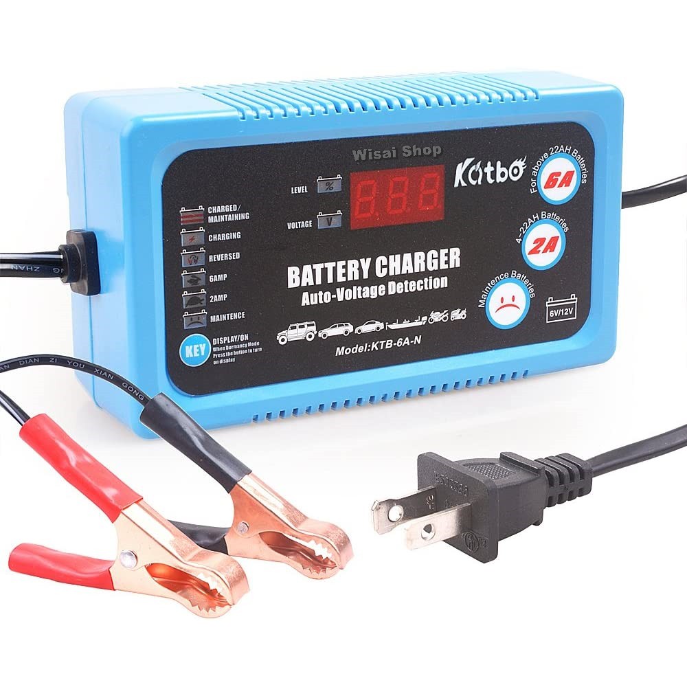 ภาพสินค้าCATBO / KATBO เครื่องชาร์จและกระตุ้นแบตเตอรี่ Battery Charger 6/12VDC, 2-6A, 4-120Ah รุ่น KTB-6A-N พร้อมคู่มือภาษาไทย จากร้าน wisai_shop บน Shopee ภาพที่ 1