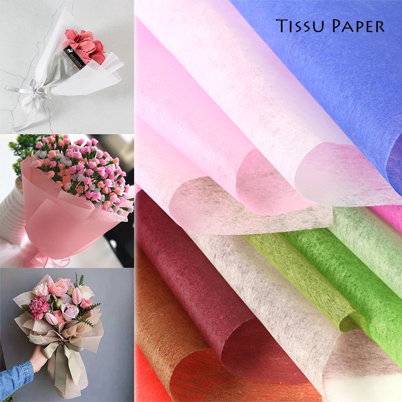 35 Pcs Colorful Cotton Flower Bouquet Wrapper Packaging Gift Wrapping ...