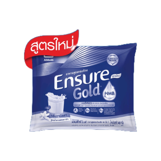 [สูตรใหม่] Ensure Gold นมผง เอนชัวร์ โกลด์ กลิ่นวานิลลา แบบถุงเติม 2.4Kg (400 กรัม x6) Ensure Gold Vanilla Sachet 2.4 Kg