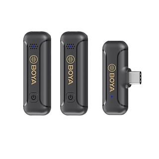 Boya BY-WM3T2-D/U Wireless Microphone Mini Lapel Mic ชาร์จขณะใช้ไมโครโฟนไร้สายตัดเสียงรบกวนสําหรับแล็ปท็อปสมาร์ทโฟนอุปกรณ์ Tablet Type-c