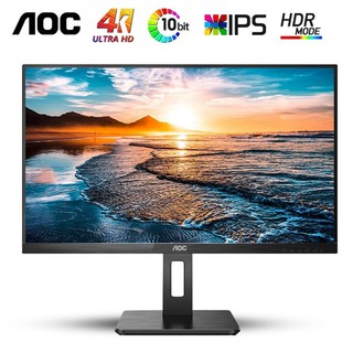 สินค้า AOC U28P2U 28\" IPS-Wide LED 4K 3840 x 2160 resolution 119% sRGB, 10 bits Color, VESA height adjustment Pivot / ประกัน 3 ปีเต็ม AOC Onsite หรือ Synnex ทุกสาขาทั่วประเทศ