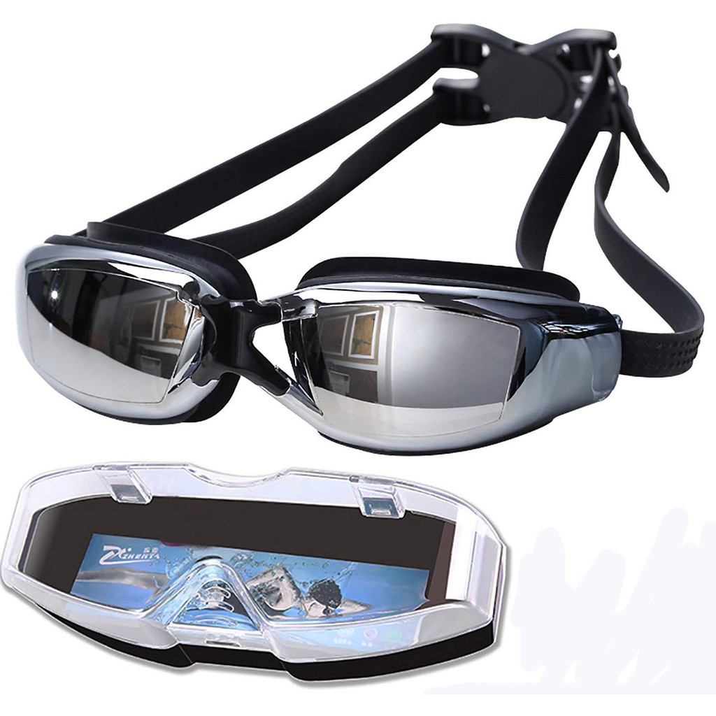 ภาพสินค้า9011แว่นตาว่ายน้ำ ป้องกันหมอก สำหรับผู้ใหญ่ มี 5 สี ดำ เงิน ชมพู น้ำเงิน ฟ้าน้ำทะเล จากร้าน care_2020 บน Shopee ภาพที่ 1