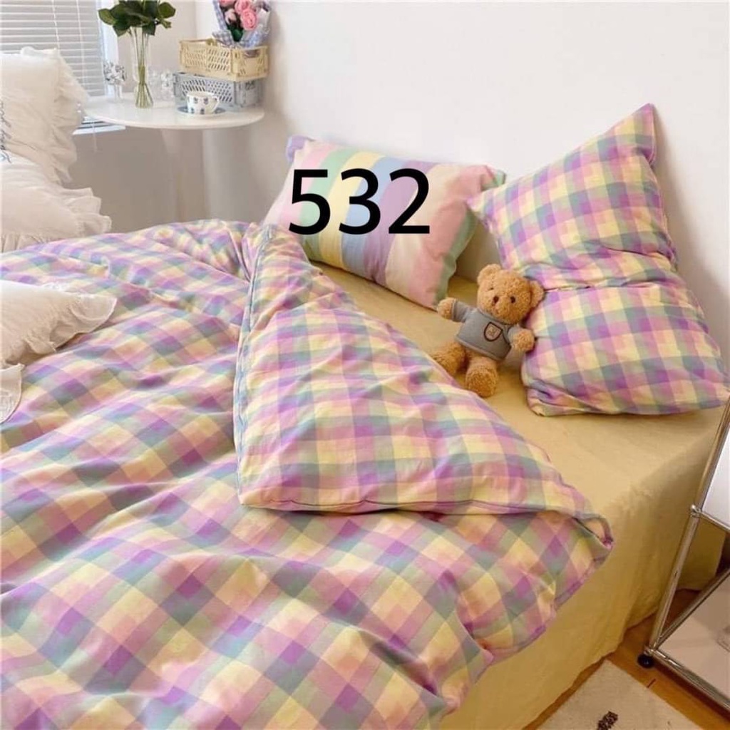 ชุดเครื่องนอนลายสก๊อตเก๋ๆ-สีสวยๆ-ขนาด-3-5-5-6-ฟุต-ผ้าปูที่นอน-ผ้านวม