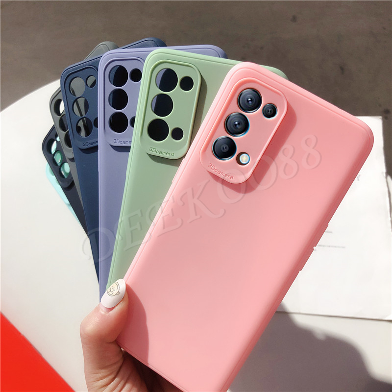 เคสโทรศัพท์-oppo-reno5-4g-reno-5-pro-5g-case-skin-feel-tpu-softcase-simple-color-silicone-back-cover-เคส-oppo-reno-5pro-casing