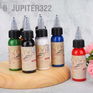 B_jupiter322 Professional Portable Body Tattoo Ink Long Lasting Fast Coloring Pigment 29.6ml x 7pcs