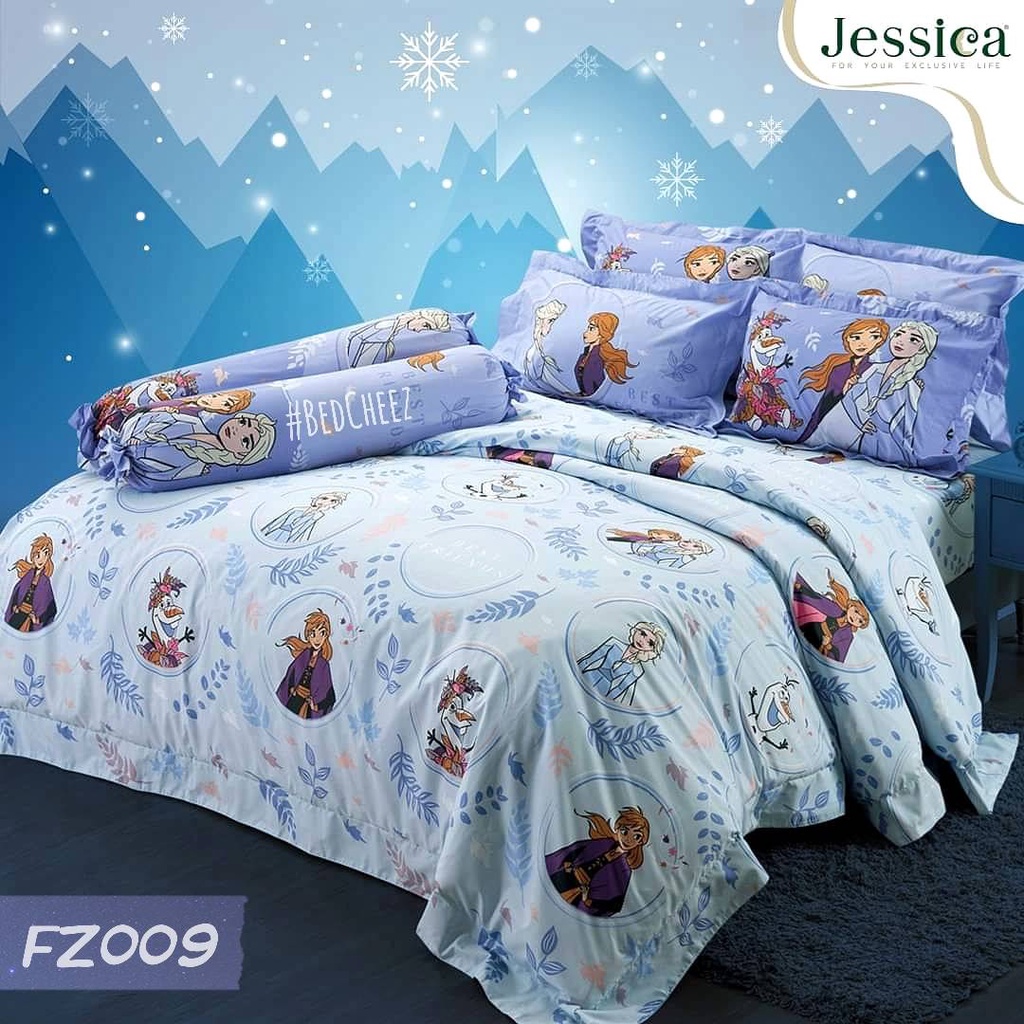 ผ้าปูที่นอน-ผ้านวม-frozen-ลิขสิทธิ์แท้-by-jessica-โฟรเซน-เอลซ่า-อันนา-elza-gudetama-frozen-minions