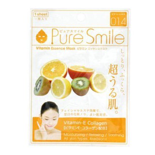 PURE SMILE แผ่นมาส์กหน้า เพียว สไมล์ สูตรวิตามิน เอสเซนส์ ชุดละ 7 ชิ้น