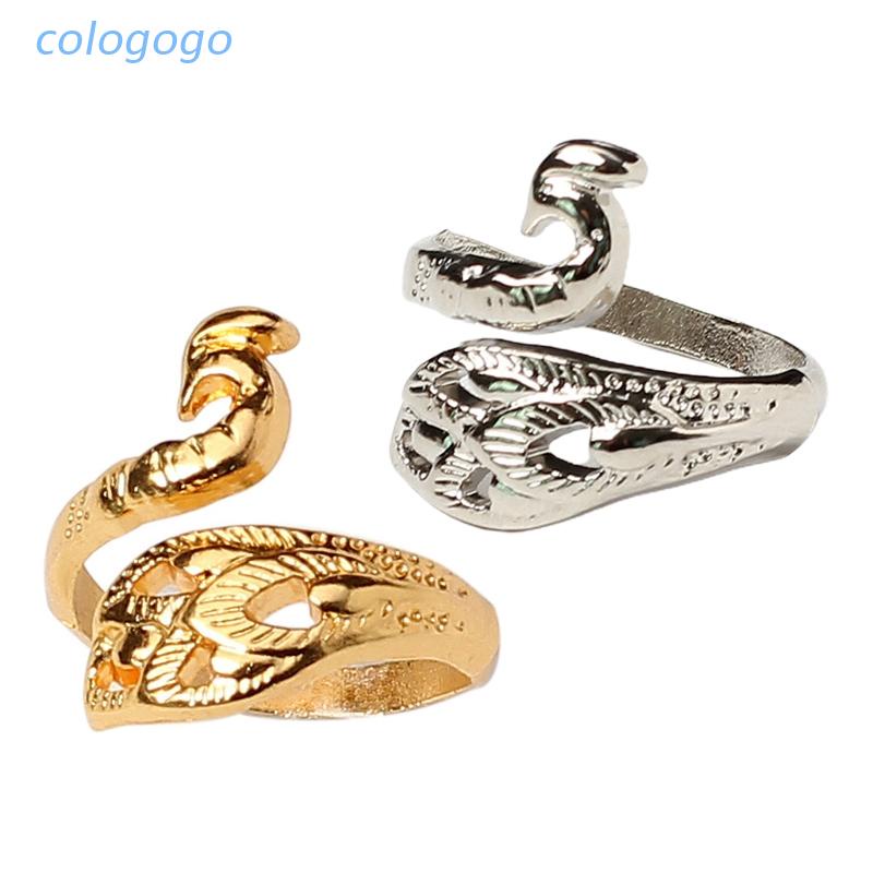 colo-แหวนโลหะ-รูปนกยูง-แฮนด์เมด-ปรับได้-สําหรับถักโครเชต์