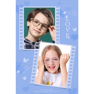 [พร้อมส่ง]แว่นตาเด็ก แว่นกรองแสงเด็ก ตัดแสงสีฟ้า  แว่นดูมือถือ แว่นเล่นเกม ทรงยอดฮิต บิดงอได้ N.TR5292