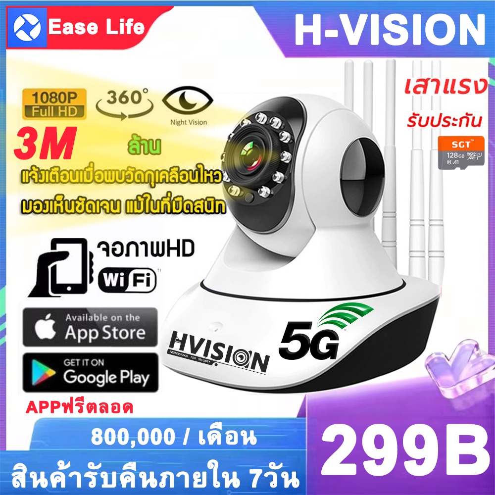 ภาพหน้าปกสินค้าHVISION HOT YooSee กล้องวงจรปิด wifi 5g/2.4g 5M Lite 5เสา HD 1080p กล้องวงจรปิดไร้สาย IP camera กล้องรักษาความปลอดภัย จากร้าน h_vision บน Shopee